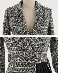 Milani Tweed Pleated Coat