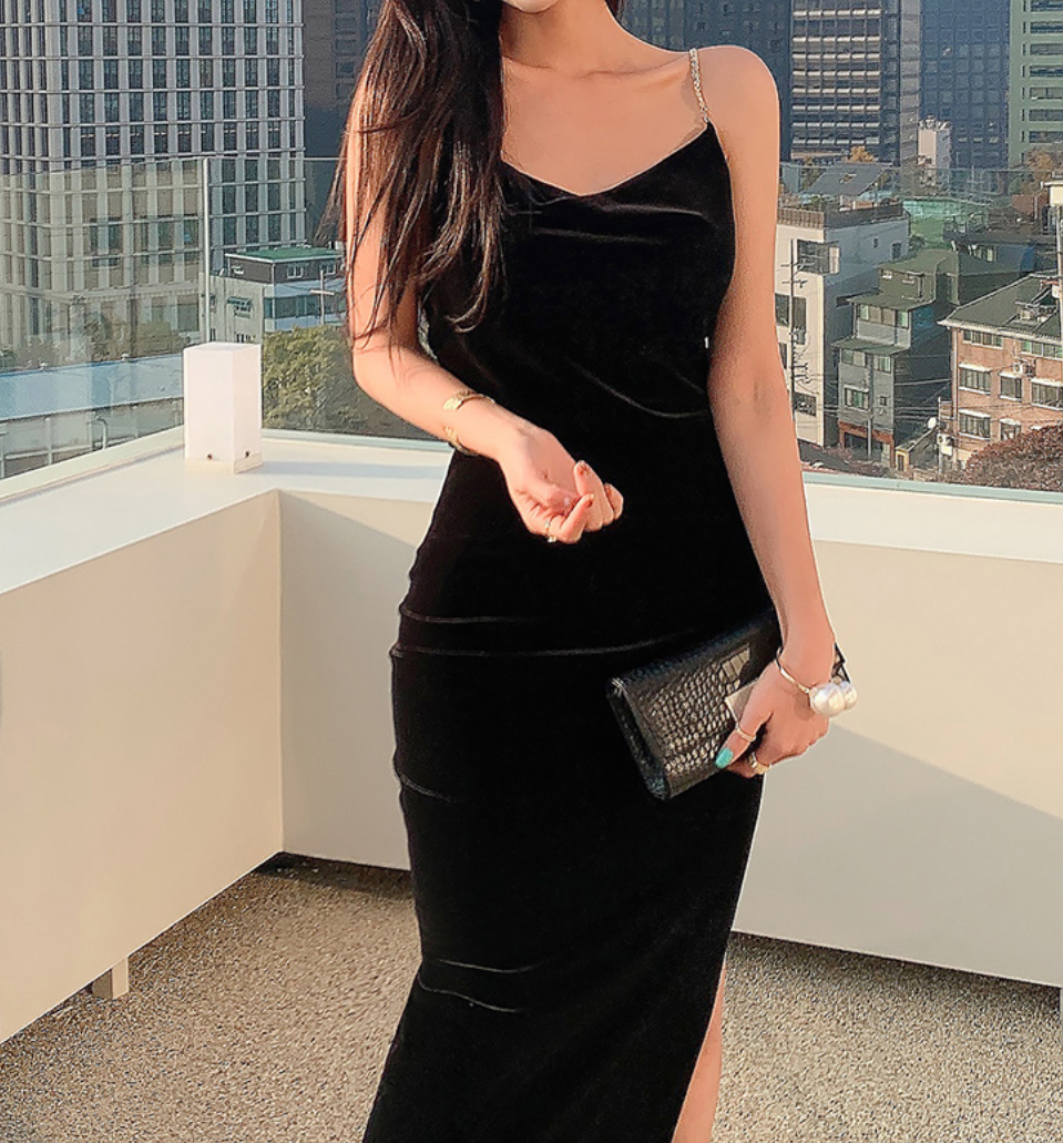Abba Velvet Slip Dress Abba Velvet Slip Dress