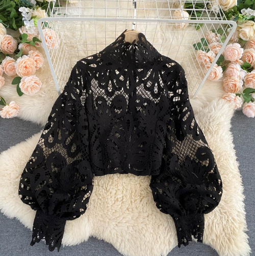 Lily of the Valley Blouse Black