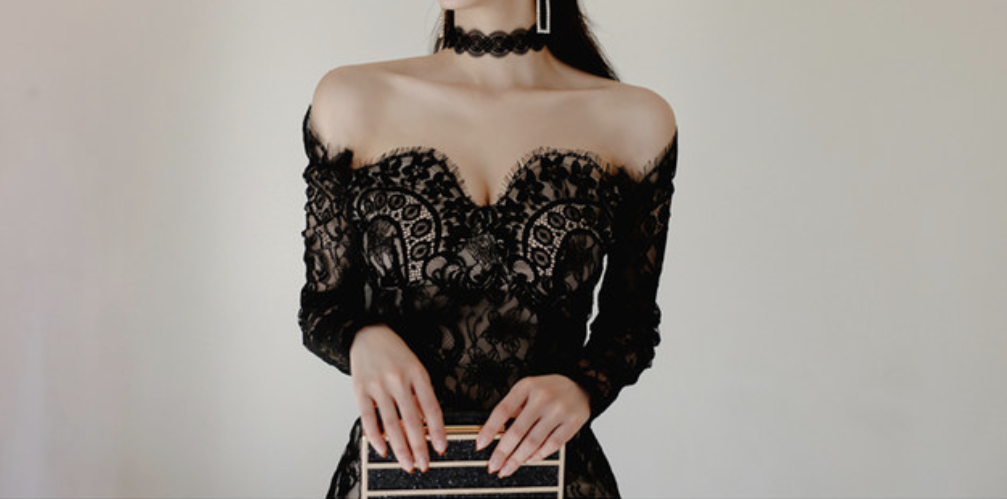 Rapheala Italian Lace Dress Black Rapheala Italian Lace Dress Black